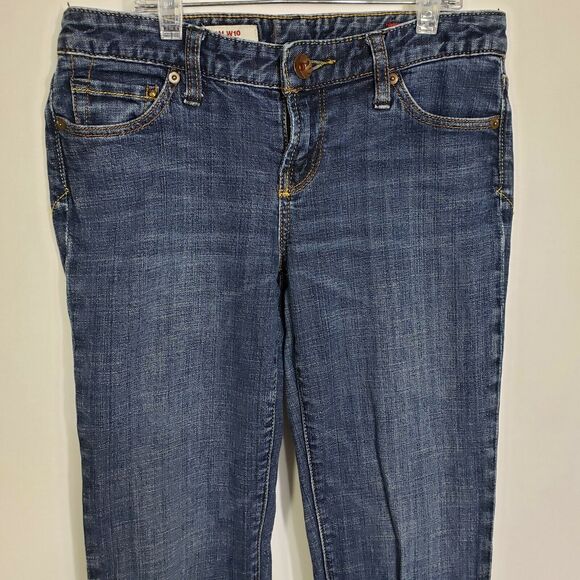 X2 Womens Jeans Size 6 Long Slim W10 Low Rise Boot Cut Dark Wash Stretch - Picture 6 of 11